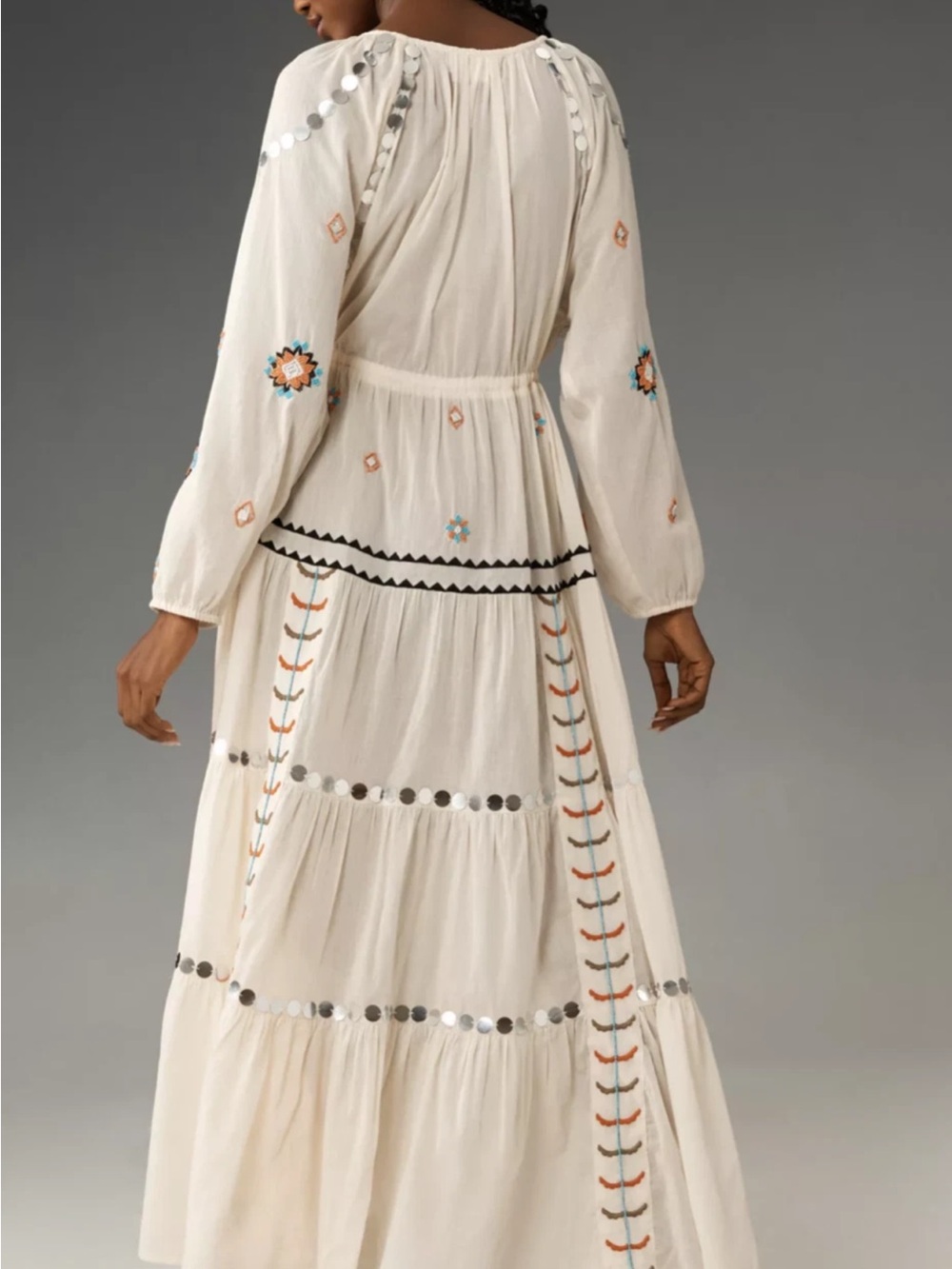 Anthropologie Boho Embellished Kaftan Maxi dress - Picture 3 of 8